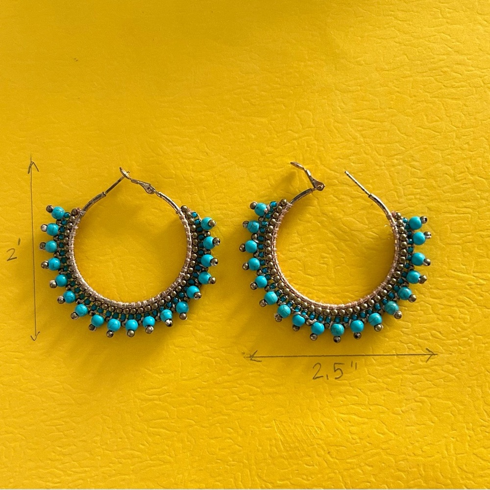 Turquoise Hoop Earrings